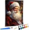 Christmas Paint by Numbers Kit for Adults – Santa Claus Acrylic Painting Kit for Beginners
